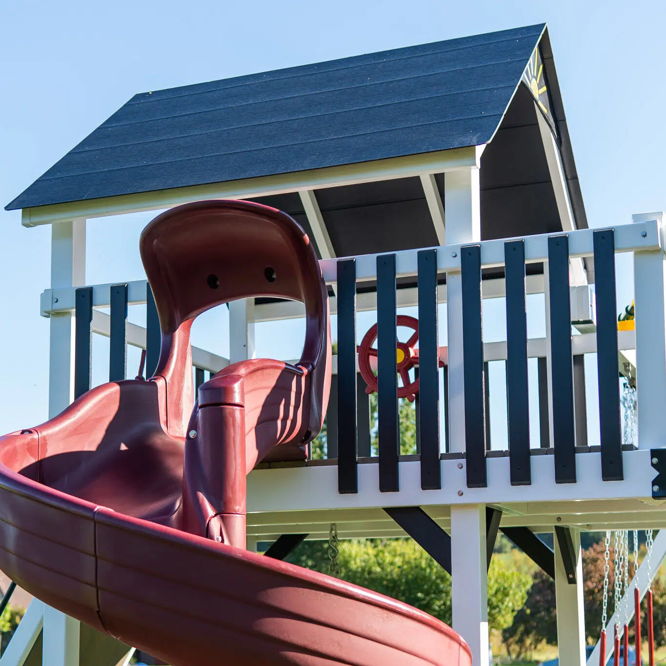 Bright White Vinyl w Red Accessories and Black Accents