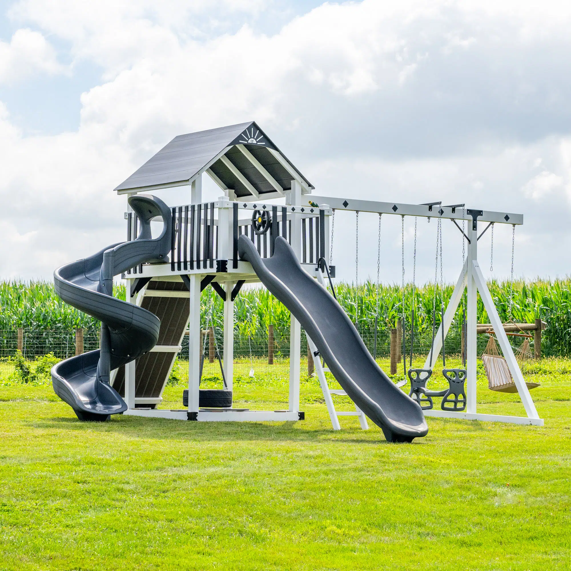 Bright White w Gray Accessories and Black Accents