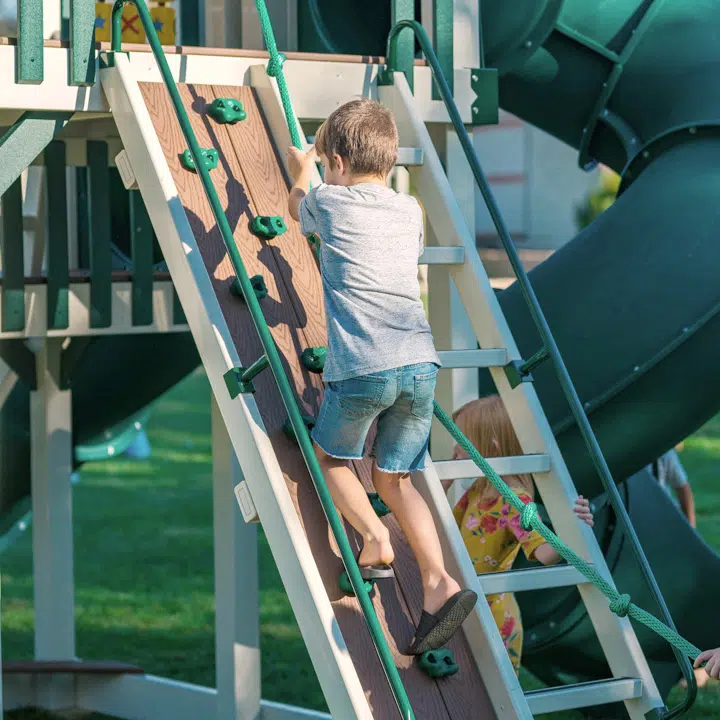 Rockwall / Ladder Combo – For Swing Sets and Playhouses